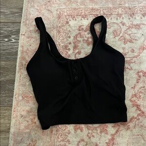 Black Lululemon cropped tank top